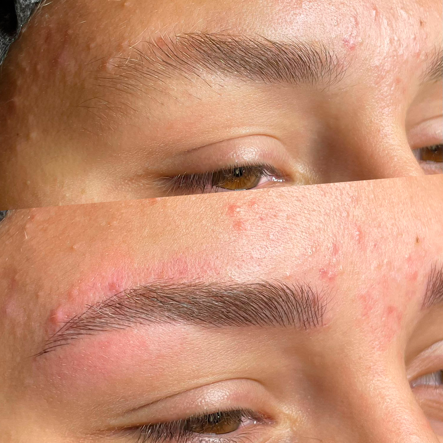 Resultado sobrancelhas fio a fio micropigmentadas por Roseli Moreira