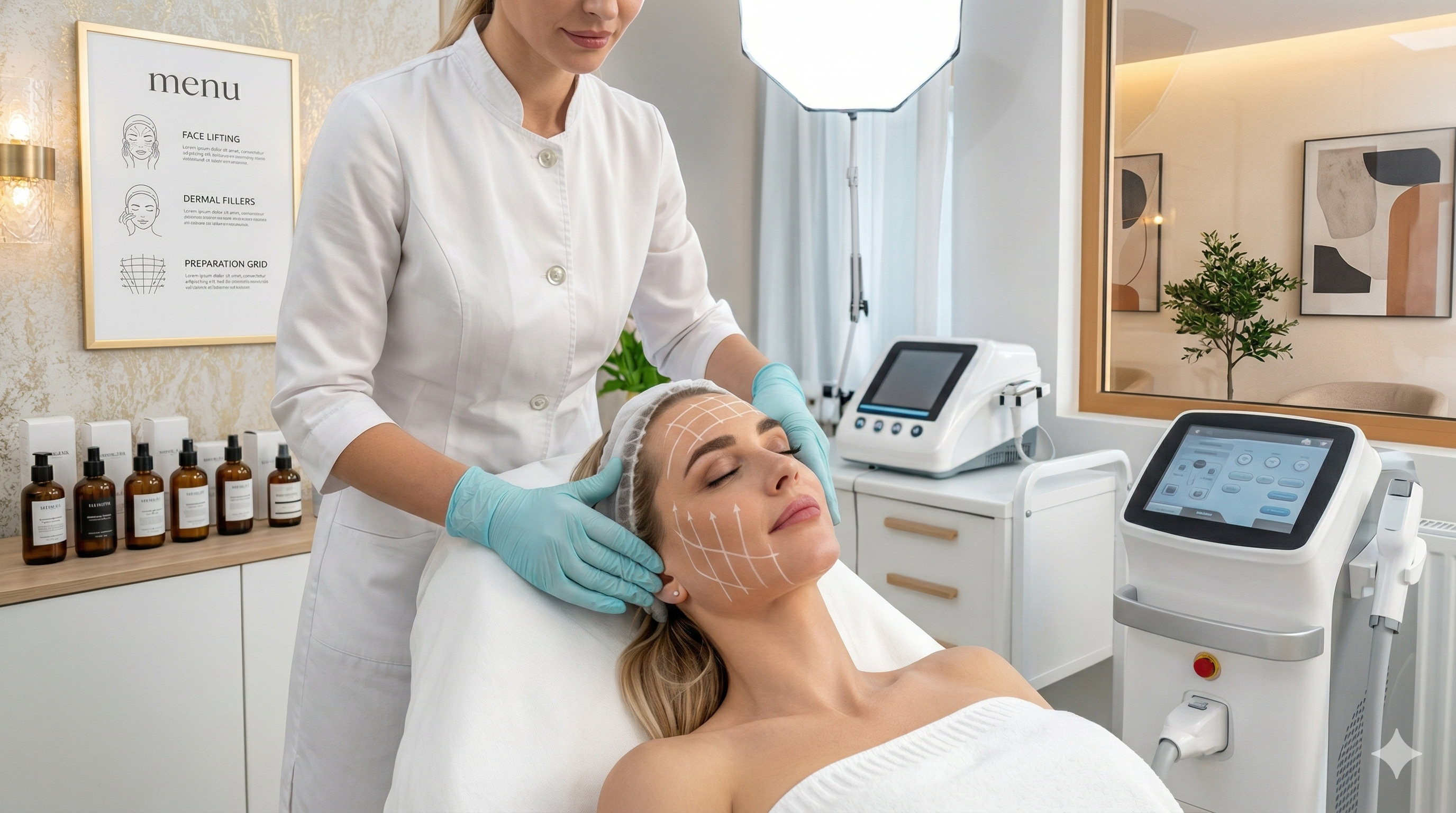 Ilustracao sobre harmonizacao facial