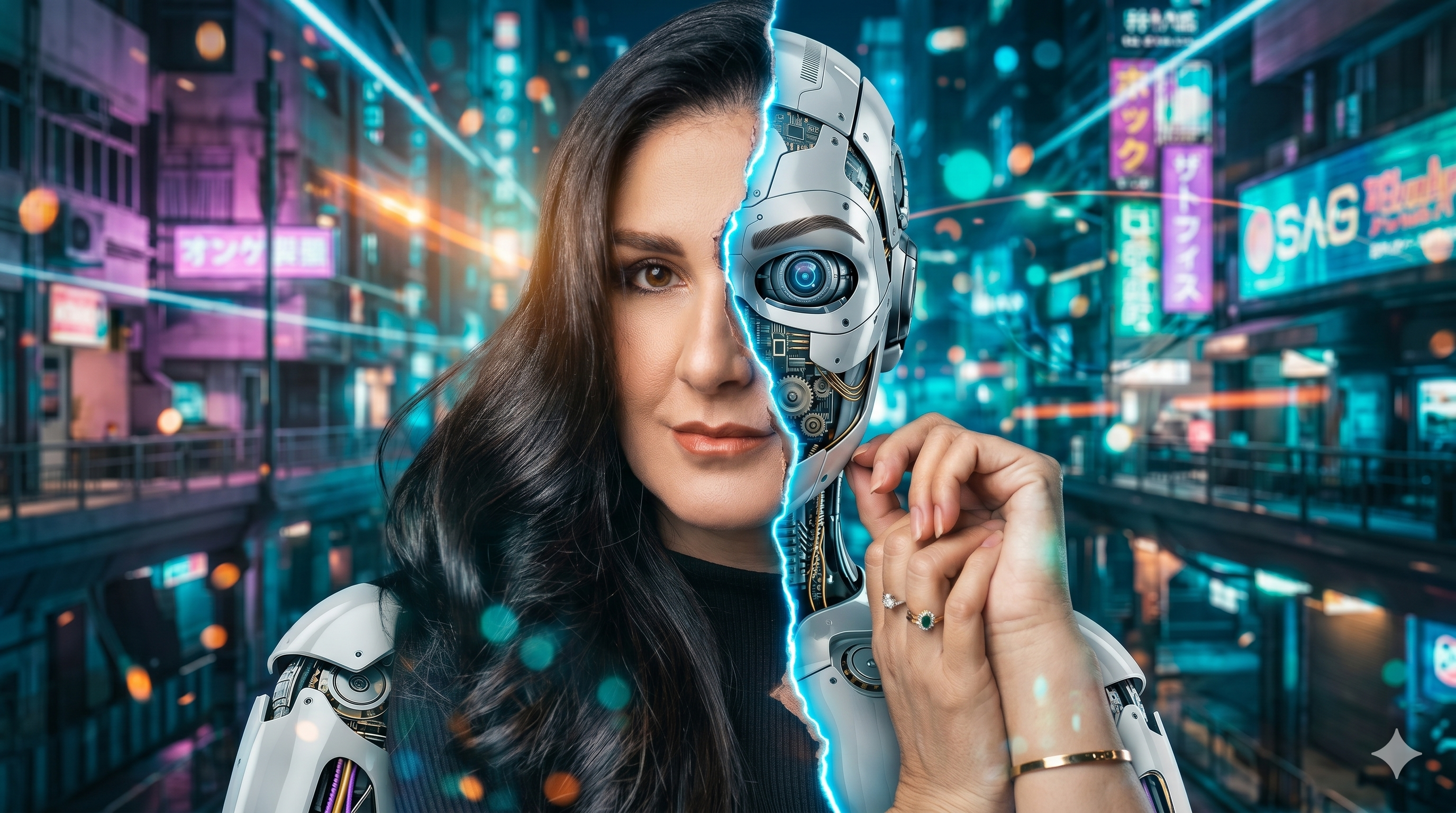 Rosto feminino diante de uma leitura visual sobre tecnologia, filtros e estética facial contemporânea