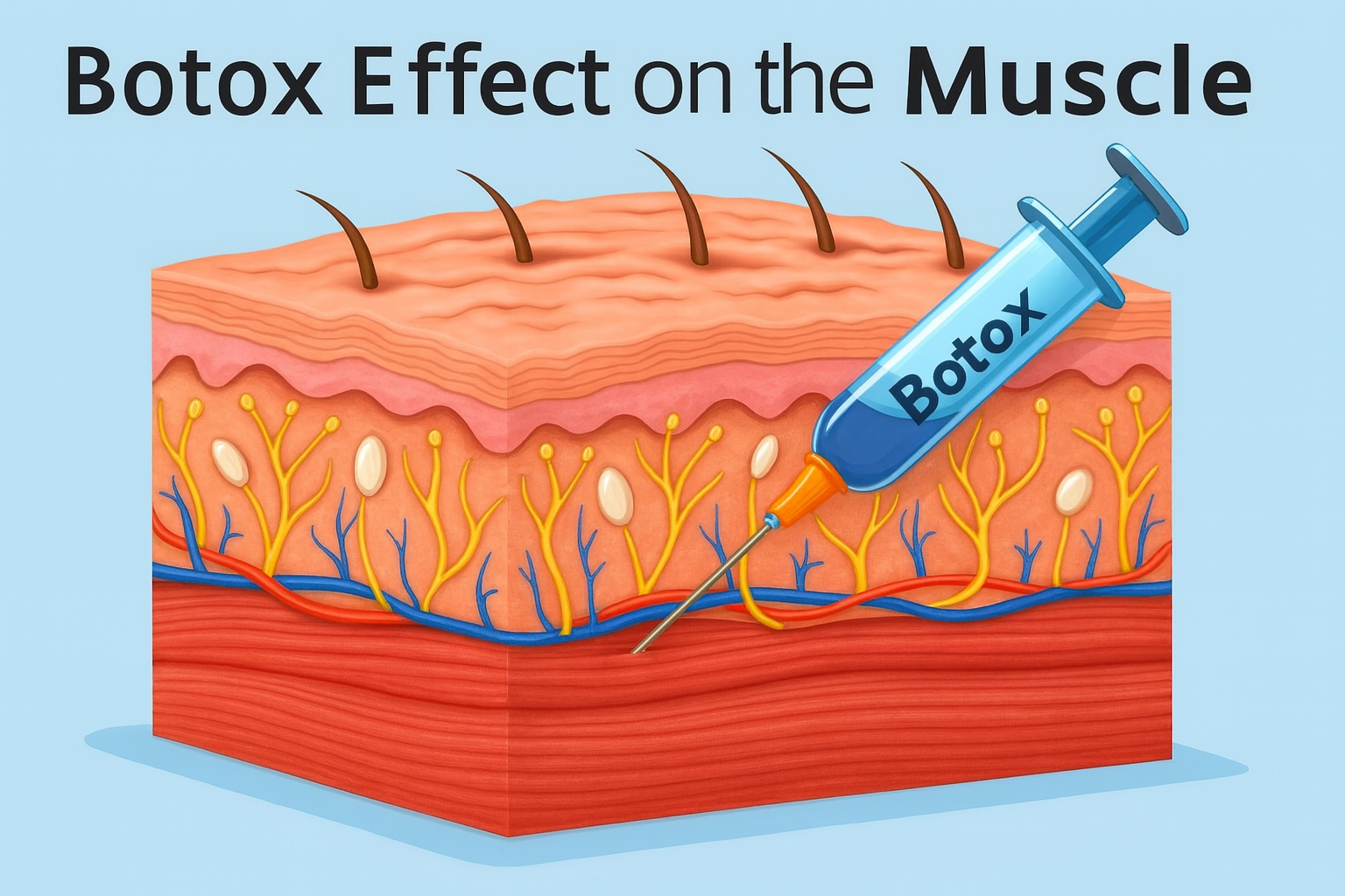 Como funciona o botox no músculo facial